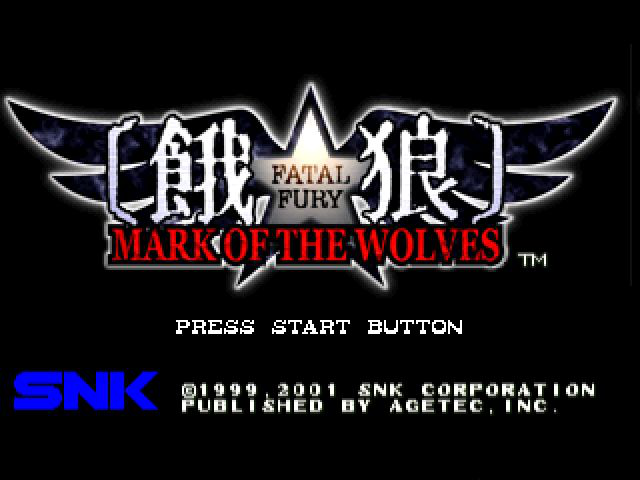 Fatal Fury: Mark of the Wolves Title Screen